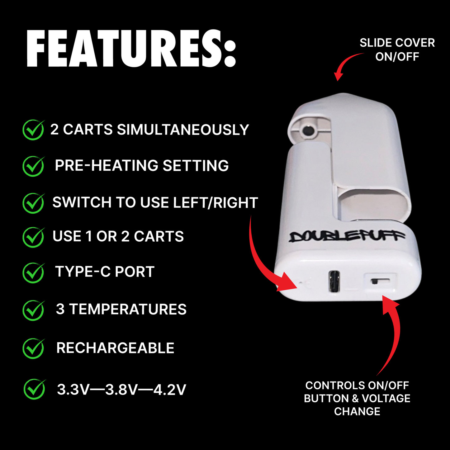 DoublePuff 510 Dual Battery