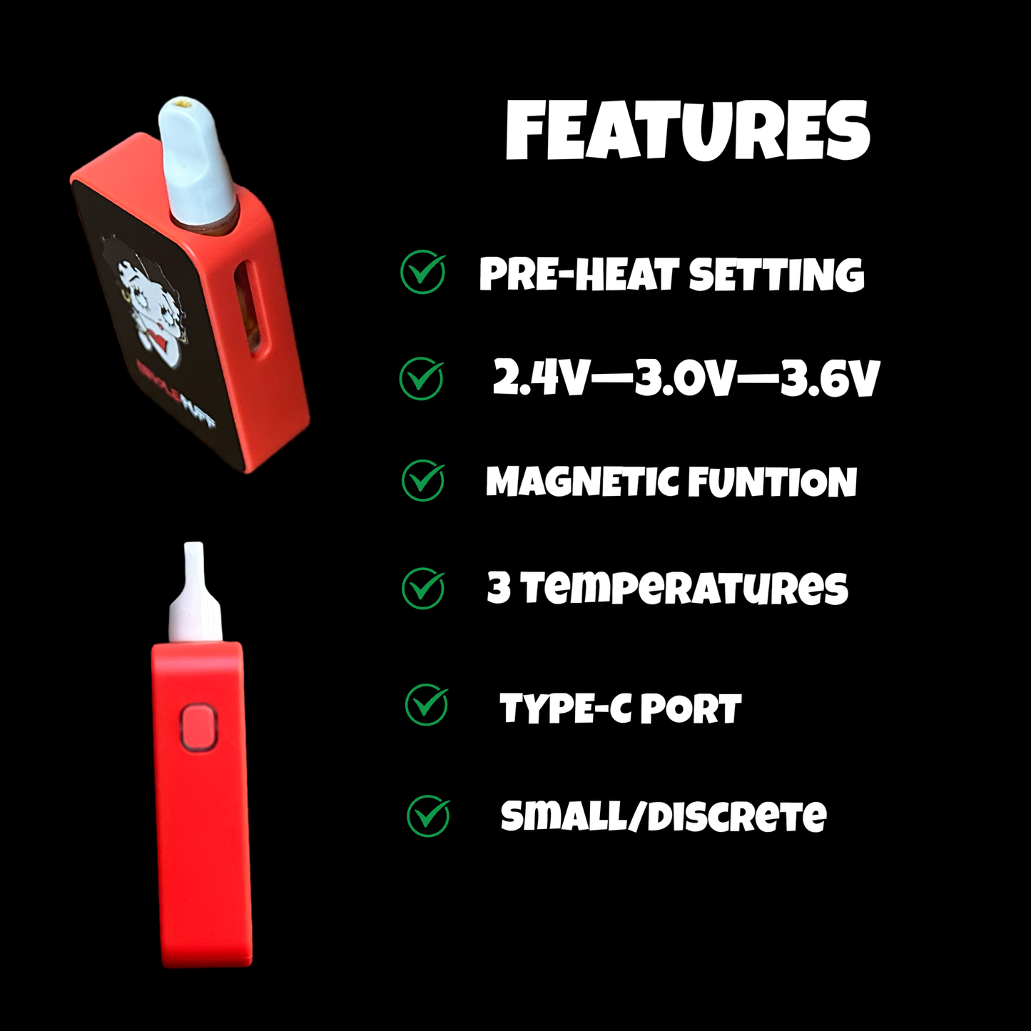 SinglePuff Magnetic Battery